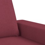 vidaXL Canapea cu 2 locuri, roșu vin, 140 cm, material textil