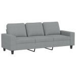 vidaXL Canapea cu 3 locuri, gri deschis, material 180CM textil vidaXL Canapea cu 3 locuri, gri deschis, material 180CM textil