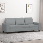 vidaXL Canapea cu 3 locuri, gri deschis, material 180CM textil vidaXL Canapea cu 3 locuri, gri deschis, material 180CM textil