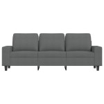 vidaXL Canapea cu 3 locuri, gri închis, 180 cm, material textil vidaXL Canapea cu 3 locuri, gri închis, 180 cm, material textil