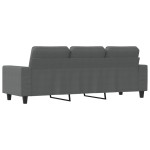 vidaXL Canapea cu 3 locuri, gri închis, 180 cm, material textil vidaXL Canapea cu 3 locuri, gri închis, 180 cm, material textil