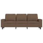 vidaXL Canapea cu 3 locuri, maro, 180 cm, material textil vidaXL Canapea cu 3 locuri, maro, 180 cm, material textil
