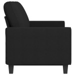 vidaXL Canapea cu 3 locuri, negru, 180 cm, material textil