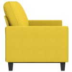 vidaXL Canapea cu 3 locuri, galben deschis, 180 cm, material textil