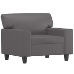vidaXL Canapea de o persoană, gri, 60 cm, piele ecologică vidaXL Canapea de o persoană, gri, 60 cm, piele ecologică