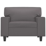 vidaXL Canapea de o persoană, gri, 60 cm, piele ecologică vidaXL Canapea de o persoană, gri, 60 cm, piele ecologică