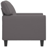 vidaXL Canapea de o persoană, gri, 60 cm, piele ecologică vidaXL Canapea de o persoană, gri, 60 cm, piele ecologică
