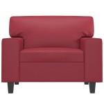 vidaXL Canapea de o persoană, roșu vin, 60 cm, piele ecologică