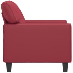 vidaXL Canapea de o persoană, roșu vin, 60 cm, piele ecologică