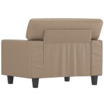 vidaXL Canapea de o persoană, cappuccino, 60 cm, piele ecologică vidaXL Canapea de o persoană, cappuccino, 60 cm, piele ecologică