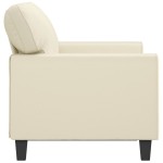 vidaXL Canapea cu 2 locuri, crem, 120 cm, piele ecologică vidaXL Canapea cu 2 locuri, crem, 120 cm, piele ecologică