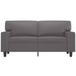 vidaXL Canapea cu 2 locuri, gri, 120 cm, piele ecologică vidaXL Canapea cu 2 locuri, gri, 120 cm, piele ecologică