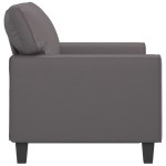 vidaXL Canapea cu 2 locuri, gri, 120 cm, piele ecologică vidaXL Canapea cu 2 locuri, gri, 120 cm, piele ecologică