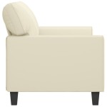 vidaXL Canapea cu 2 locuri, crem, 140 cm, piele ecologică vidaXL Canapea cu 2 locuri, crem, 140 cm, piele ecologică