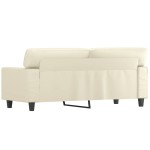 vidaXL Canapea cu 2 locuri, crem, 140 cm, piele ecologică vidaXL Canapea cu 2 locuri, crem, 140 cm, piele ecologică