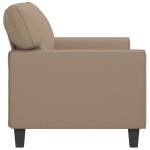 vidaXL Canapea cu 2 locuri, cappuccino, 140 cm, piele ecologică