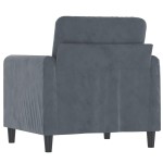 vidaXL Fotoliu canapea, gri închis, 60 cm, catifea