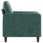 vidaXL Fotoliu canapea, verde închis, 60 cm, catifea