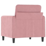 vidaXL Canapea de o persoană, Roz, 60 cm, catifea vidaXL Canapea de o persoană, Roz, 60 cm, catifea