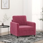 vidaXL Canapea de o persoană, roșu vin, 60 cm, catifea vidaXL Canapea de o persoană, roșu vin, 60 cm, catifea