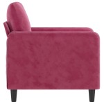 vidaXL Canapea de o persoană, roșu vin, 60 cm, catifea vidaXL Canapea de o persoană, roșu vin, 60 cm, catifea