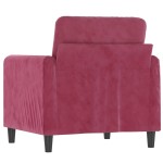 vidaXL Canapea de o persoană, roșu vin, 60 cm, catifea vidaXL Canapea de o persoană, roșu vin, 60 cm, catifea