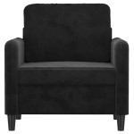 vidaXL Fotoliu canapea, Negru, 60 cm, catifea