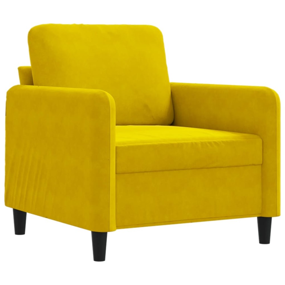 vidaXL Canapea de o persoană, galben, 60 cm, catifea