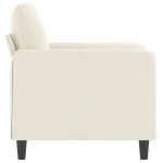 vidaXL Canapea de o persoană, crem, 60 cm, catifea vidaXL Canapea de o persoană, crem, 60 cm, catifea