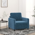 vidaXL Canapea de o persoană, Albastru, 60 cm, catifea vidaXL Canapea de o persoană, Albastru, 60 cm, catifea