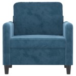 vidaXL Canapea de o persoană, Albastru, 60 cm, catifea vidaXL Canapea de o persoană, Albastru, 60 cm, catifea