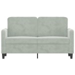 vidaXL Canapea cu 2 locuri, gri deschis, 120 cm, catifea