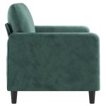 vidaXL Canapea cu 2 locuri, verde închis, 120 cm, catifea