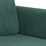 vidaXL Canapea cu 2 locuri, verde închis, 120 cm, catifea