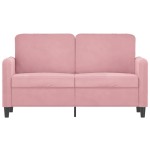 vidaXL Canapea cu 2 locuri, roz, 120 cm, catifea