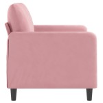 vidaXL Canapea cu 2 locuri, roz, 120 cm, catifea
