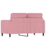 vidaXL Canapea cu 2 locuri, roz, 120 cm, catifea