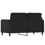 vidaXL Canapea cu 2 locuri, negru, 120 cm, catifea