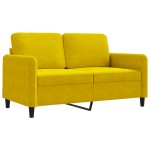 vidaXL Canapea cu 2 locuri, galben, 120 cm, catifea