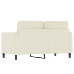 vidaXL Canapea cu 2 locuri, crem, 120 cm, catifea vidaXL Canapea cu 2 locuri, crem, 120 cm, catifea