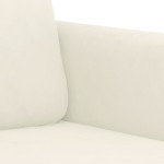 vidaXL Canapea cu 2 locuri, crem, 120 cm, catifea vidaXL Canapea cu 2 locuri, crem, 120 cm, catifea