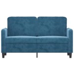 vidaXL Canapea cu 2 locuri, albastru, 120 cm, catifea vidaXL Canapea cu 2 locuri, albastru, 120 cm, catifea