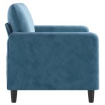 vidaXL Canapea cu 2 locuri, albastru, 120 cm, catifea vidaXL Canapea cu 2 locuri, albastru, 120 cm, catifea
