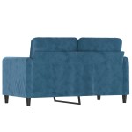 vidaXL Canapea cu 2 locuri, albastru, 120 cm, catifea vidaXL Canapea cu 2 locuri, albastru, 120 cm, catifea