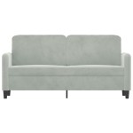 vidaXL Canapea cu 2 locuri, gri deschis, 140 cm, catifea vidaXL Canapea cu 2 locuri, gri deschis, 140 cm, catifea