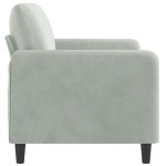 vidaXL Canapea cu 2 locuri, gri deschis, 140 cm, catifea vidaXL Canapea cu 2 locuri, gri deschis, 140 cm, catifea