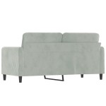 vidaXL Canapea cu 2 locuri, gri deschis, 140 cm, catifea vidaXL Canapea cu 2 locuri, gri deschis, 140 cm, catifea