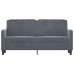 vidaXL Canapea cu 2 locuri, gri închis, 140 cm, catifea