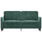 vidaXL Canapea cu 2 locuri, verde închis, 140 cm, catifea