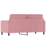 vidaXL Canapea cu 2 locuri, roz, 140 cm, catifea